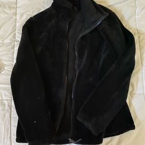 zip up black coat